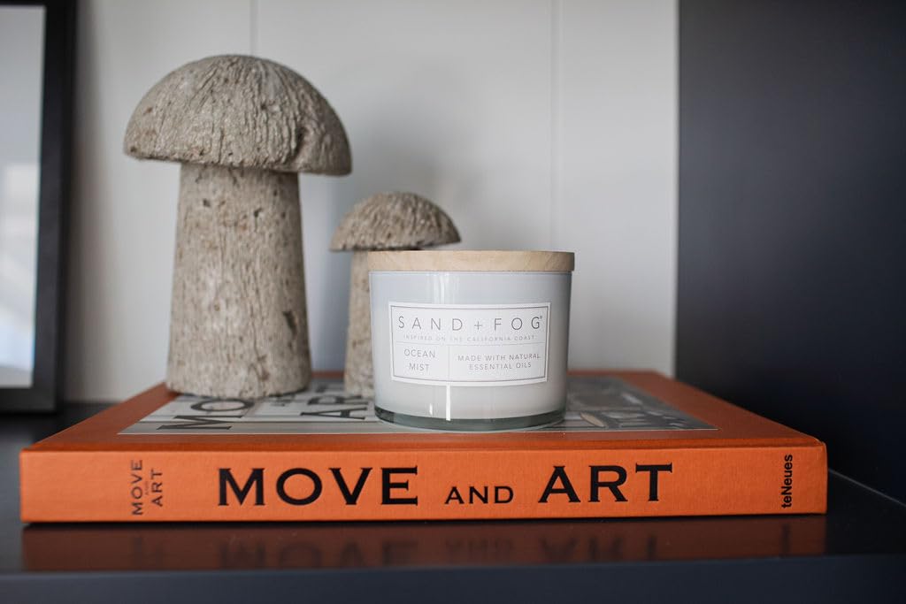 Sand + Fog Ocean Mist glass jar emphasizes premium aesthetics and reuse after burning