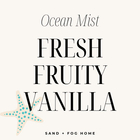 Sand + Fog Ocean Mist ambience image demonstrates mood-enhancing scent in cozy rooms