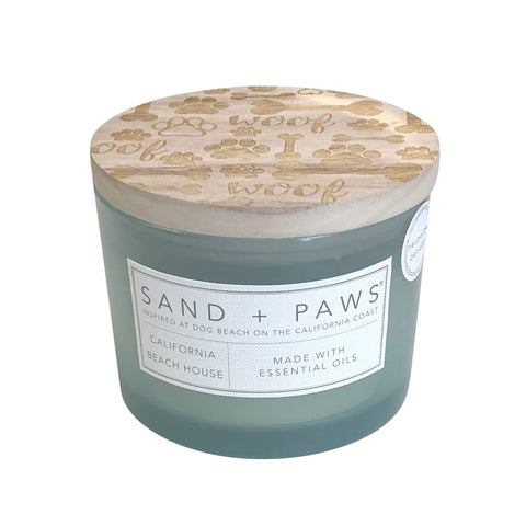 Sand + Paws Clean Waves jar shown with a stylish lid, ideal for modern living spaces and odor control