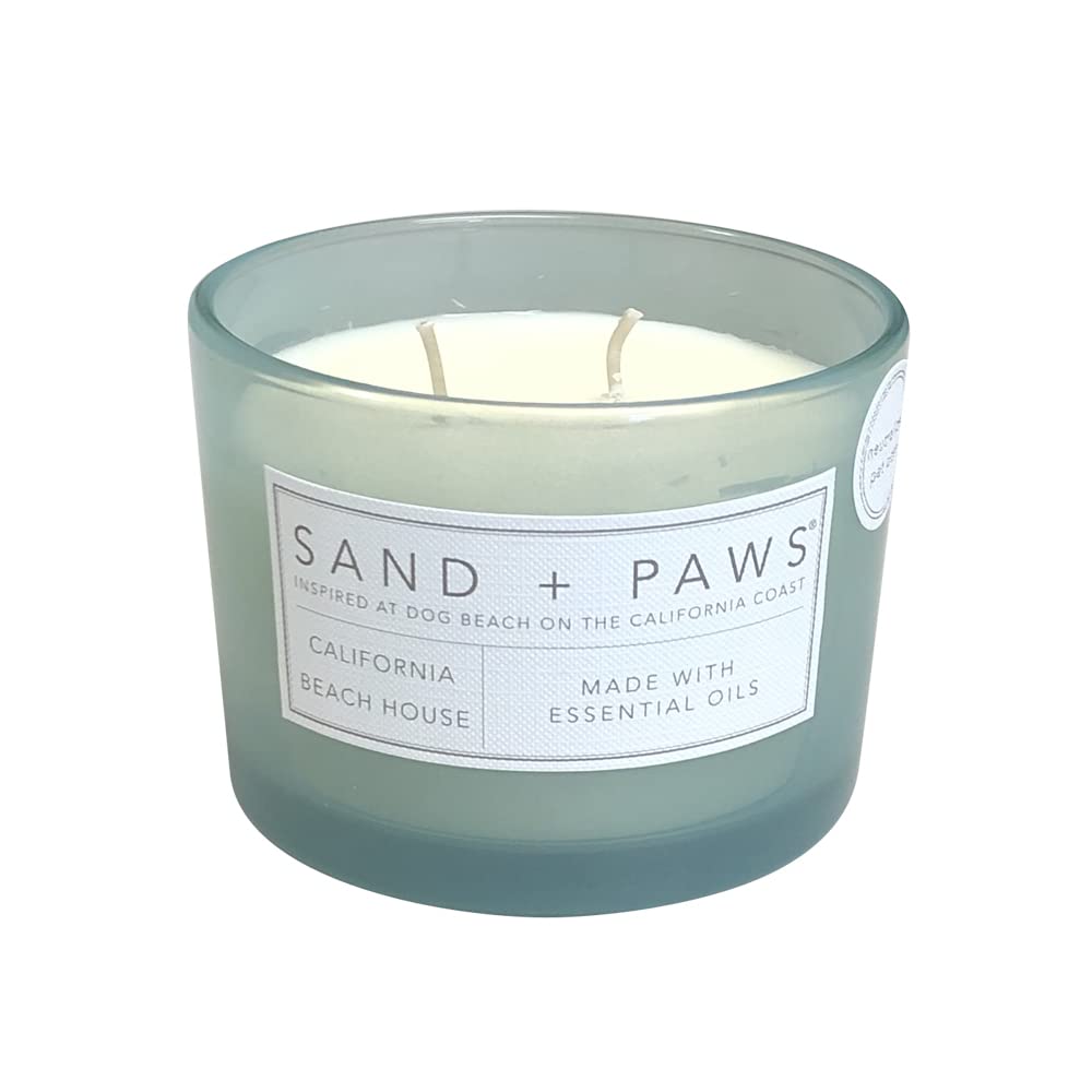 Sand + Paws decorative lid featuring artwork that complements home décor