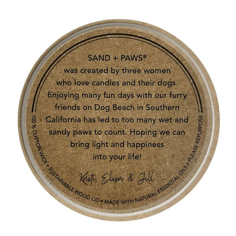 Sand + Paws mid and base notes create warm ambiance.