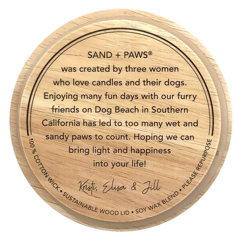 Sand + Paws candle in a room demonstrating pet odor neutralization and ambiance