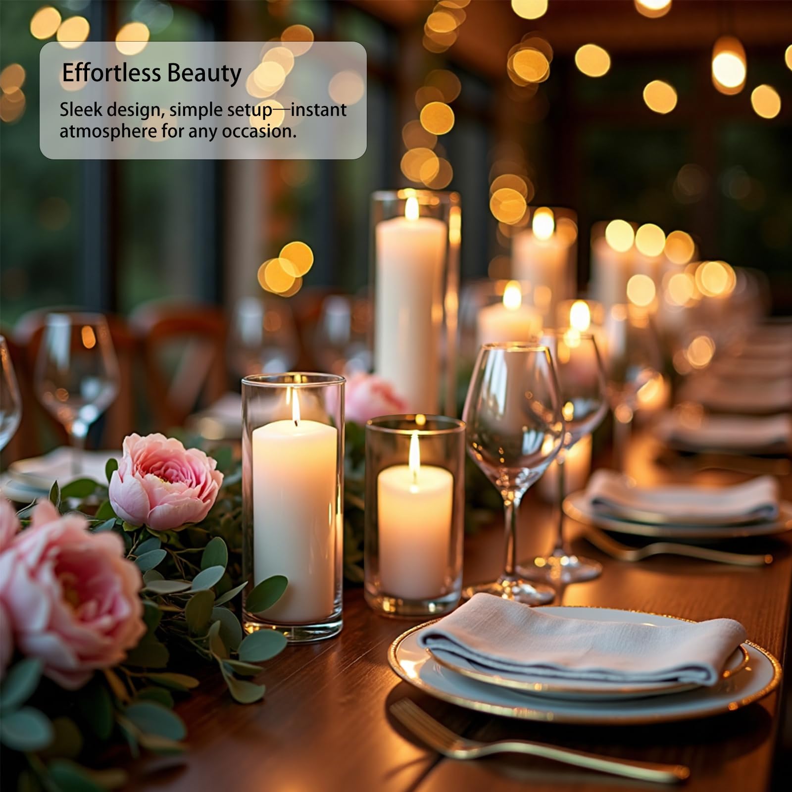 Sandraheer unscented pillar candles for clean, steady glow.
