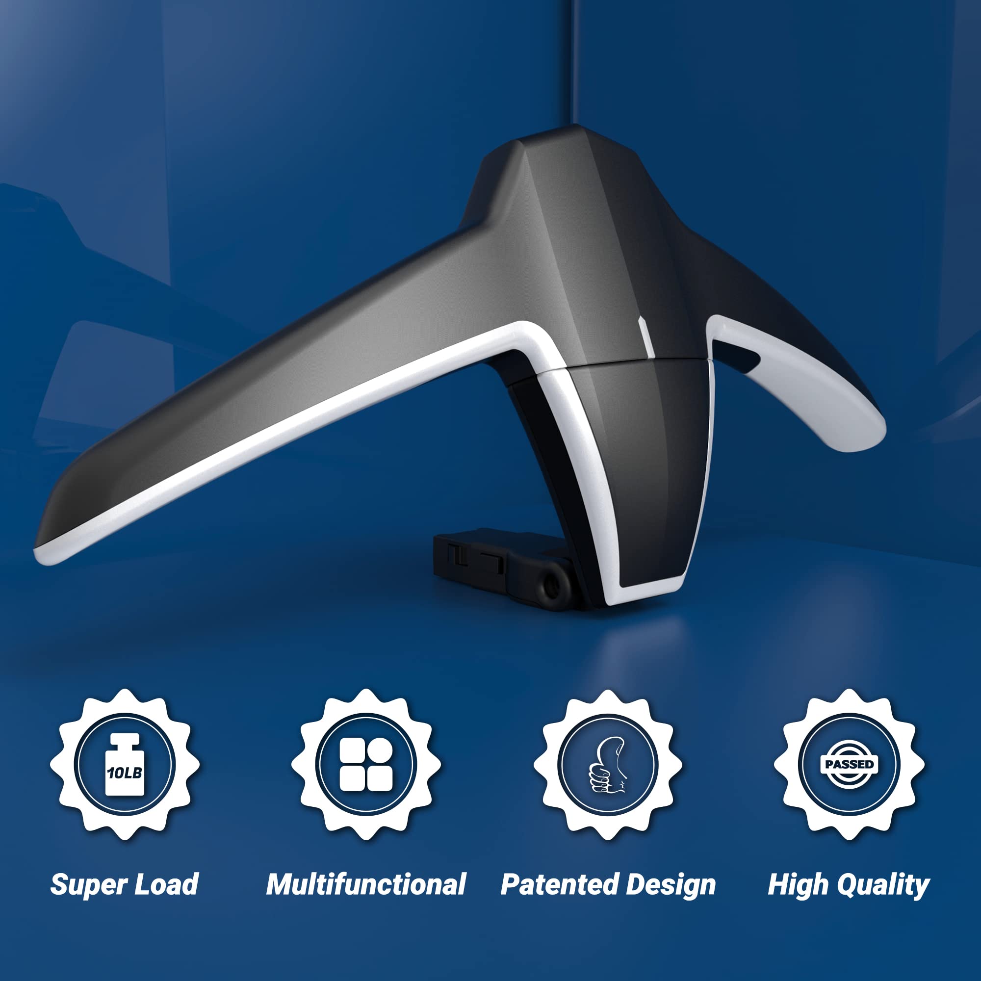 Sandure detachable multifunction hanger demonstrates versatility by converting to a closet hook.