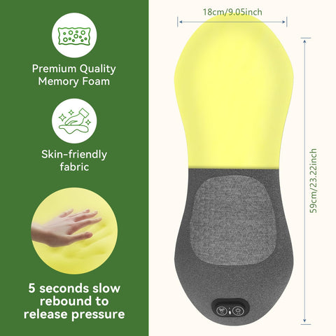 Built-in heat function highlighting soothing warmth for muscle comfort