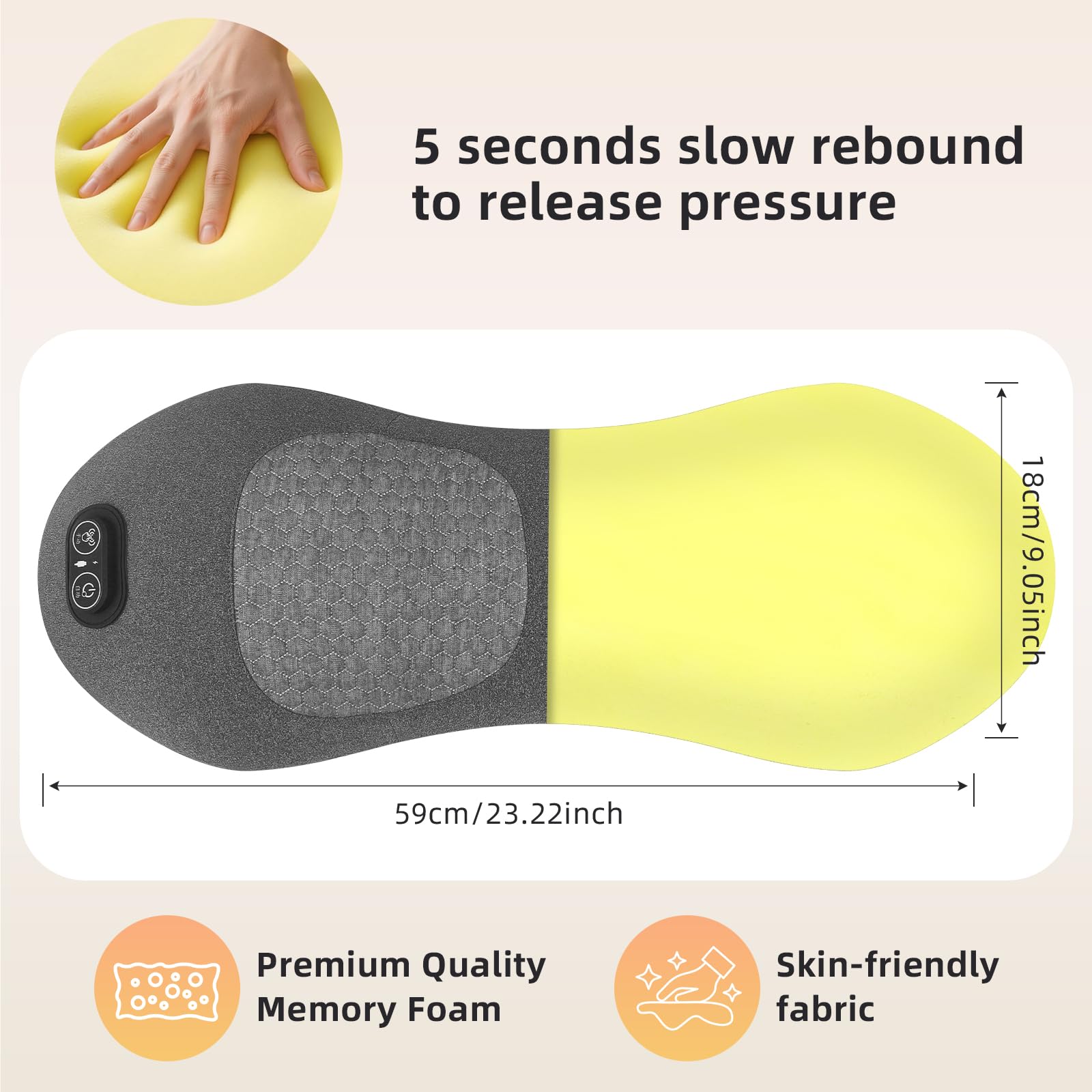 Sanivor moisture-wicking cover keeps skin cool and dry during use.