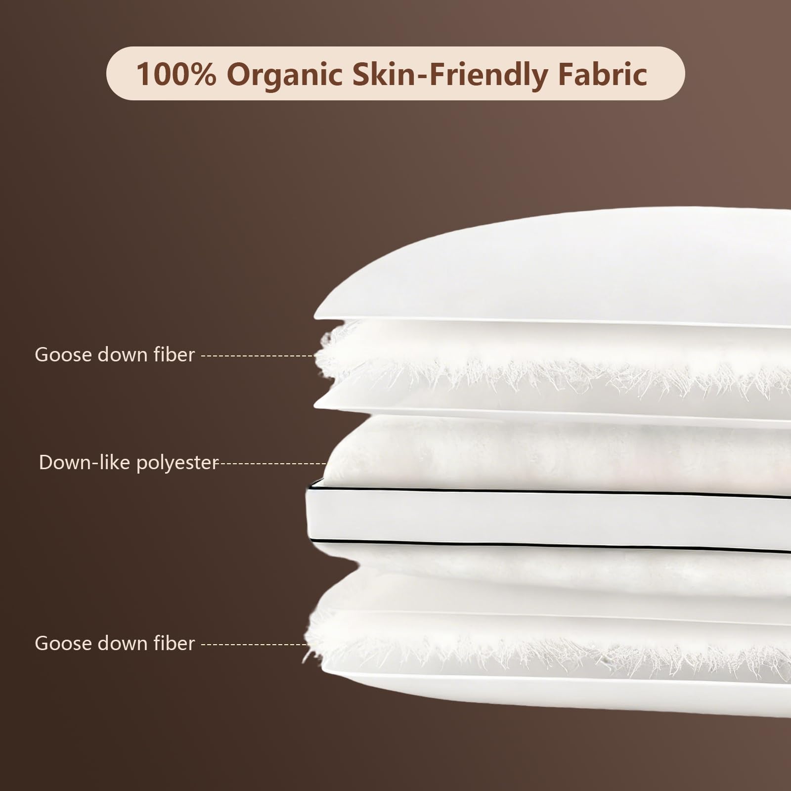 Sanivosily organic cotton cover close-up highlighting breathable, skin-friendly fabric.