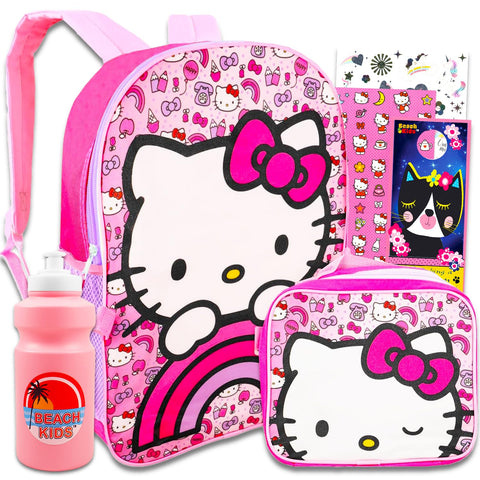 SANRIO Hello Kitty 16-inch backpack front view with padded straps
