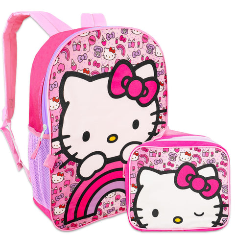 SANRIO Hello Kitty backpack side netting for water bottle storage