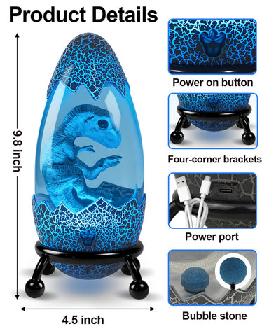 SANZHIGUO Dinosaur Egg Lamp touch-control option for quick adjustments
