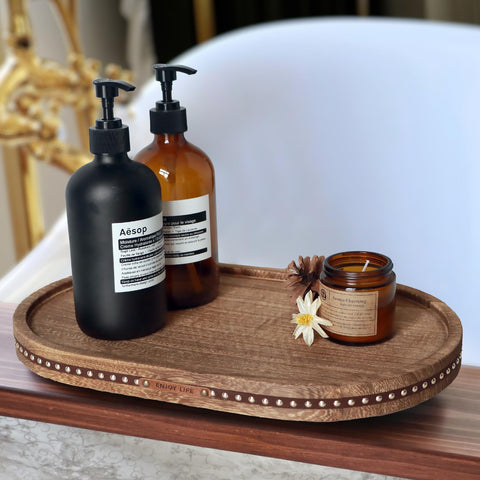 SAOCAIHUL round tray living room display suitable for candles or plants.