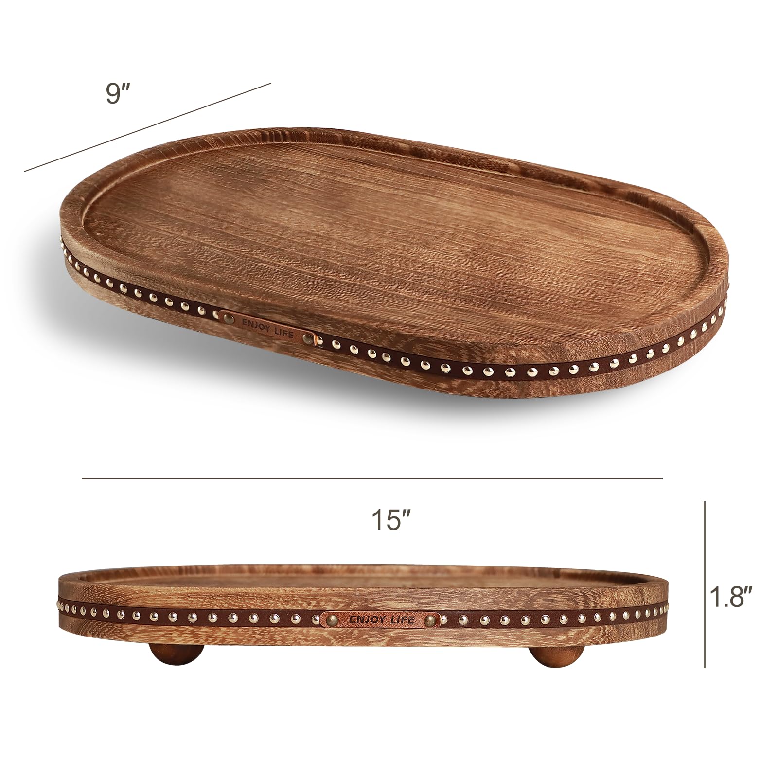 SAOCAIHUL round tray wood texture closeup highlights natural grain.