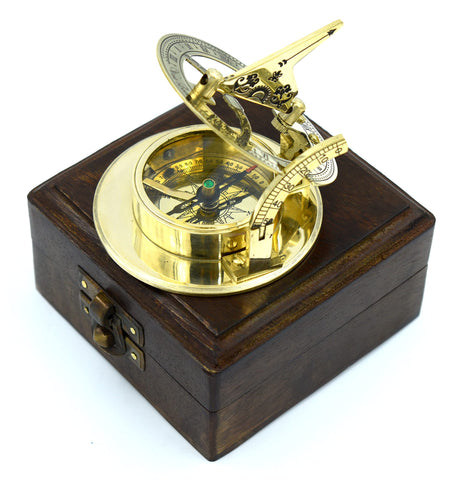 SARA NAUTICAL steampunk-inspired brass accent complements collections and themed interiors.
