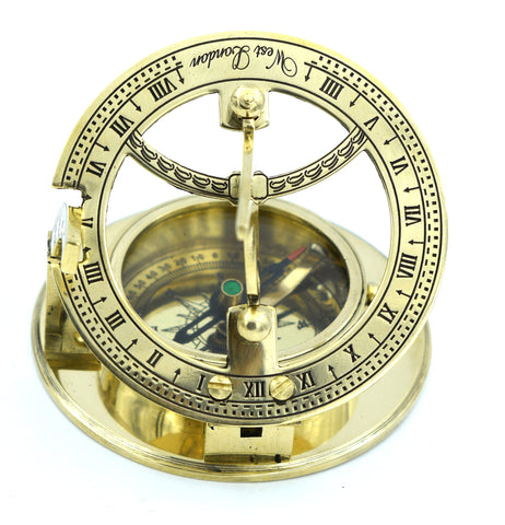 SARA NAUTICAL sundial clock in box showcases heritage craftsmanship for home or office decor.