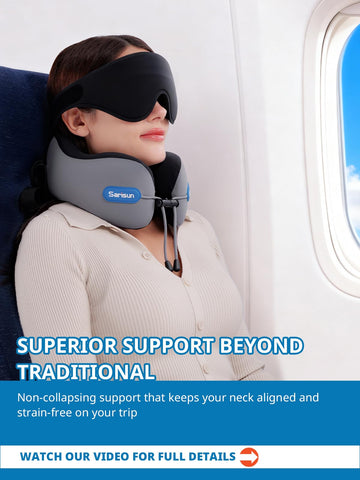 SARISUN 3D eye mask contours to block light for deeper rest on the go