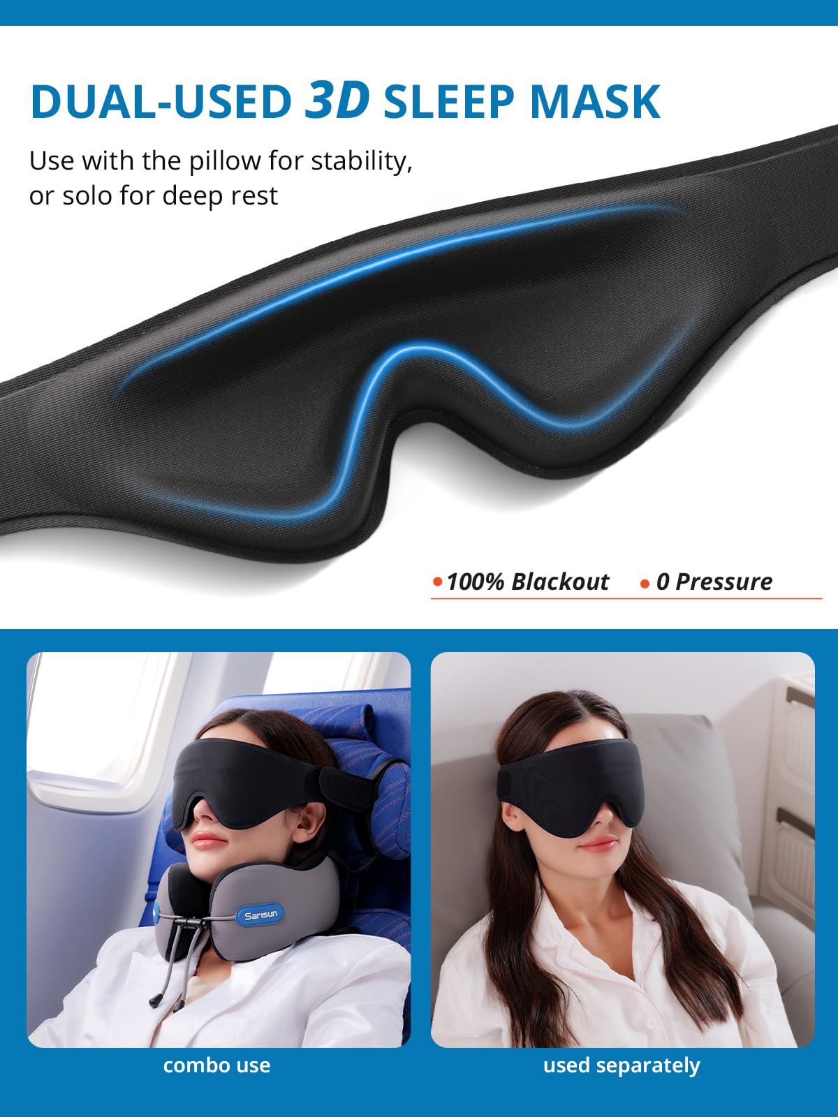 SARISUN adjustable buckle enables a personalized, snug fit for every traveler