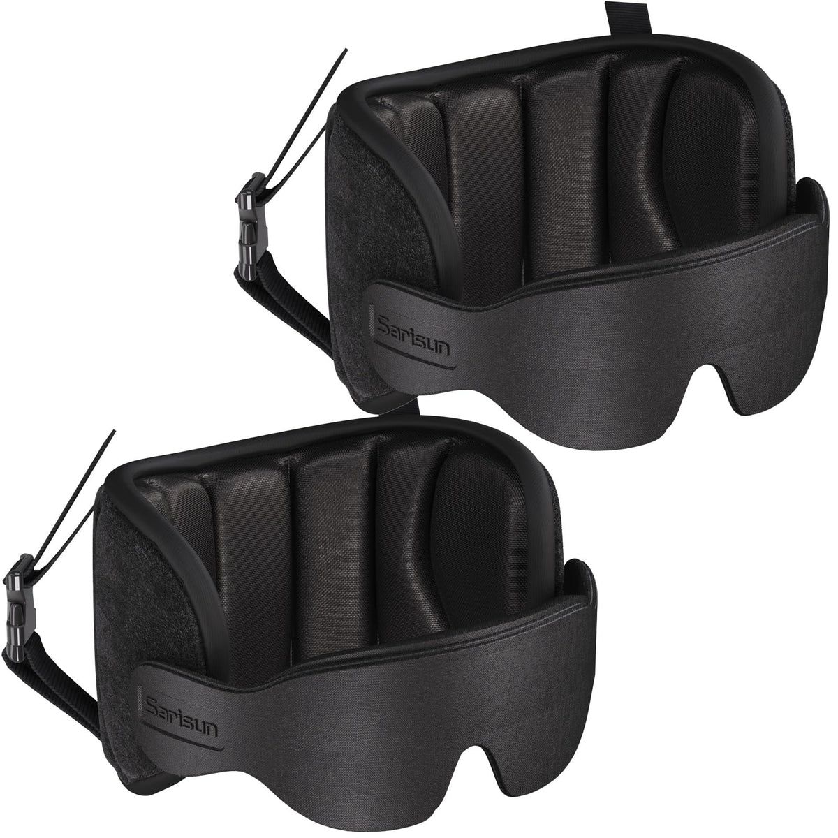 Sarisun travel pillow with 360° head support for comfortable plane sleep