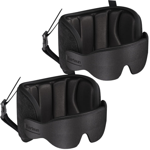 Sarisun travel pillow with 360° head support for comfortable plane sleep