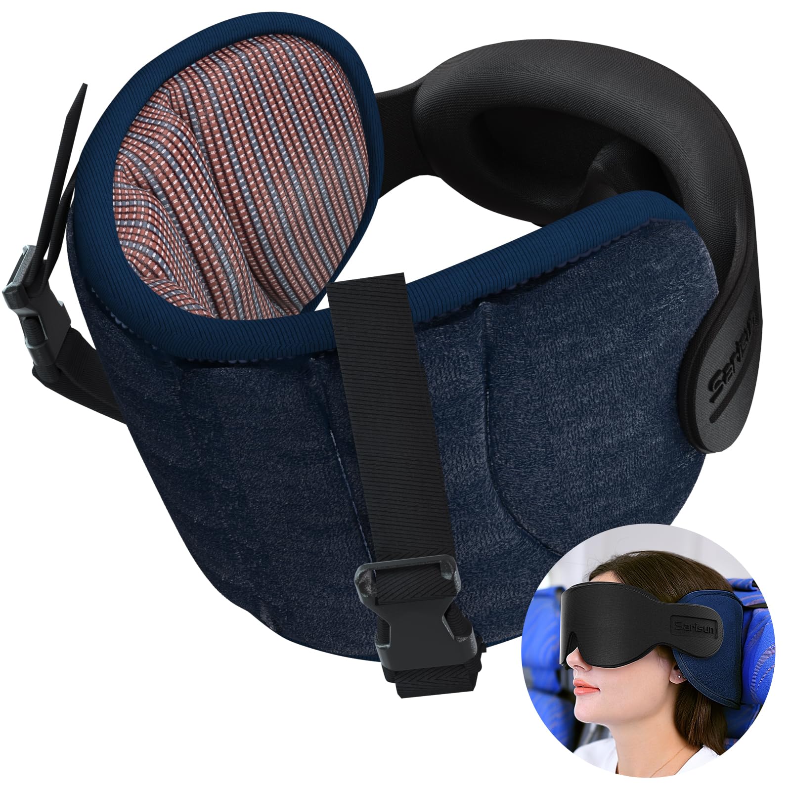 SARISUN travel pillow 360° headrest for comfortable flights