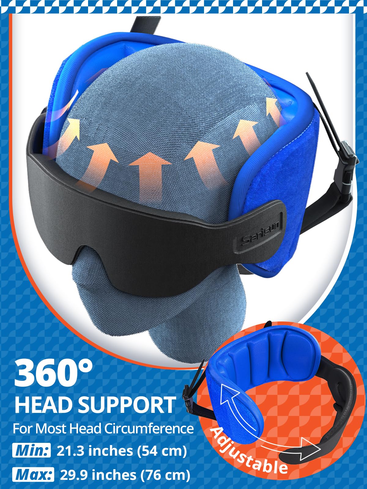 SARISUN neck pillow compact design fits easily in carry-on bags.