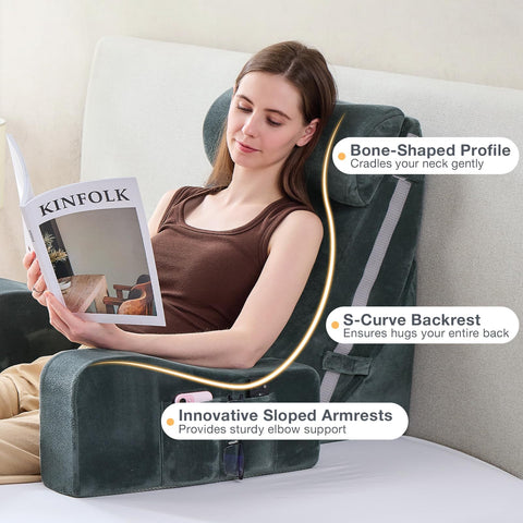 Sasttie Armrests Detachable Neck-Roll creates cohesive, gap-free seating.