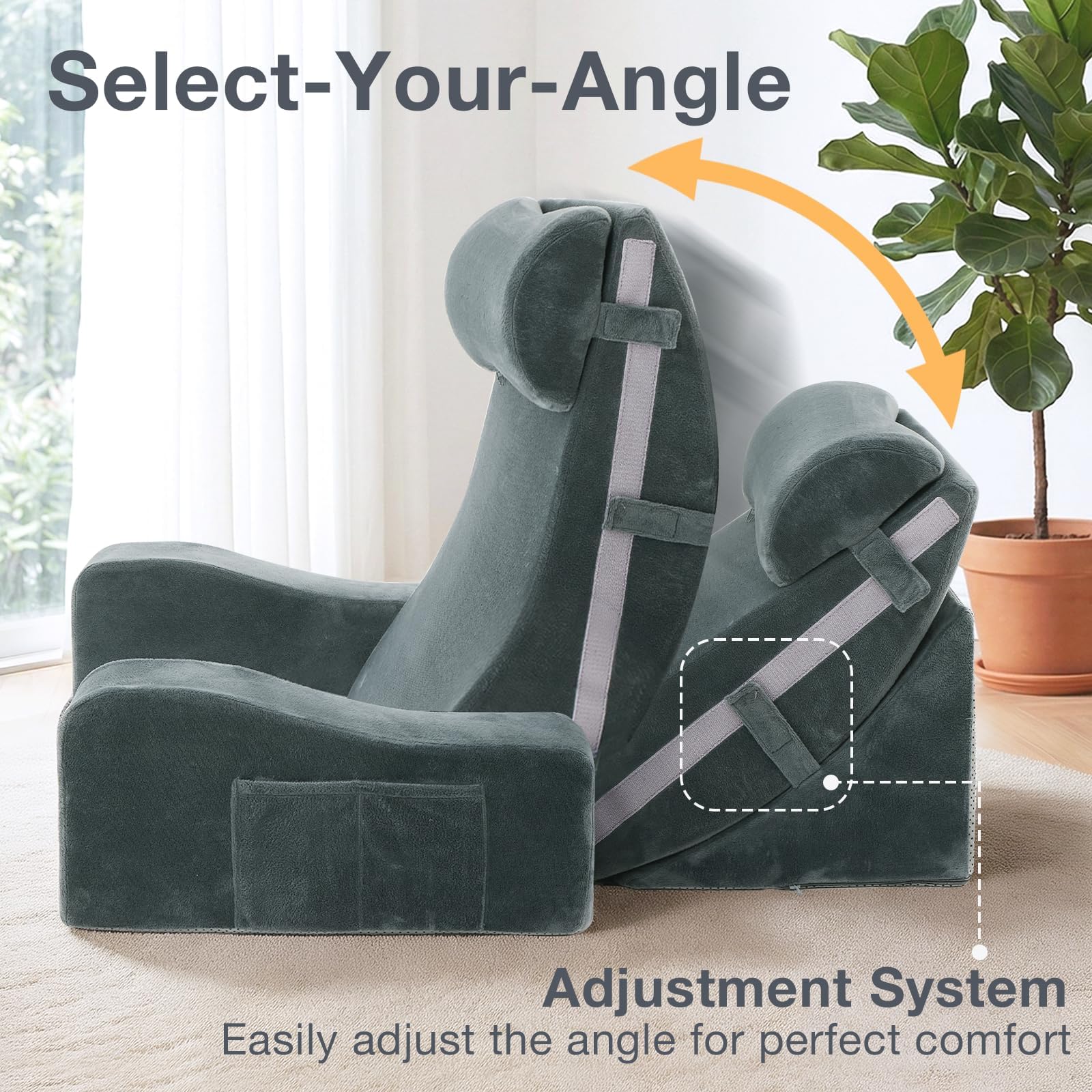 Sasttie Backrest Pillow Dual-Layer with memory foam contours for steady support.