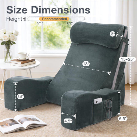 Sasttie Bed Angles Adjustable Pillow enables versatile reclining positions.