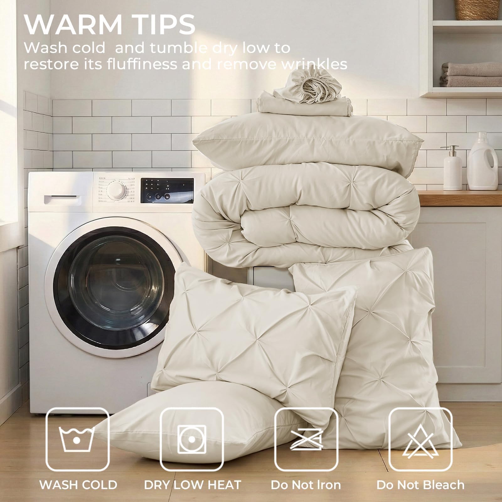 Sasttie care instruction label highlights simple washing for long-lasting color