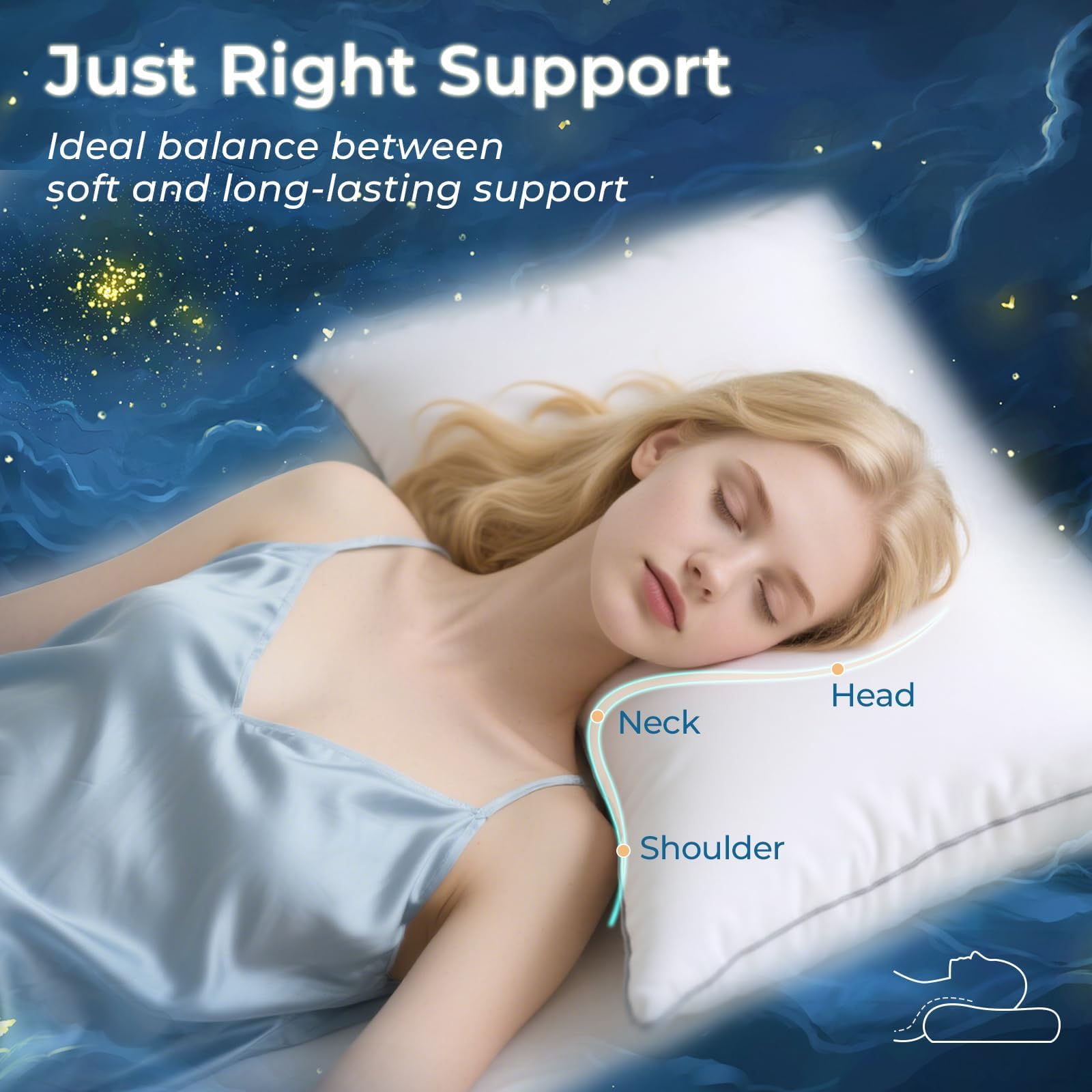 Sasttie euro pillow insert features satin piping for elegance and durability.