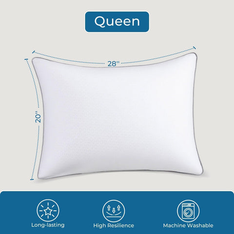 Sasttie firm pillows fiber blend close-up emphasizing plush yet firm feel