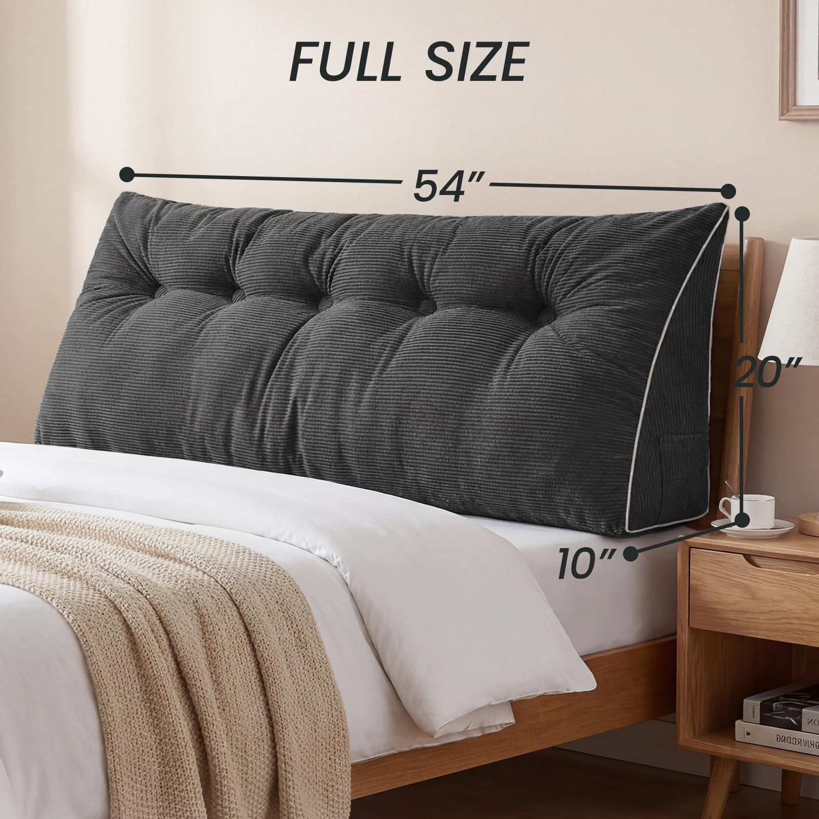 Sasttie headboard pillow full on sofa as back rest