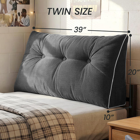 Sasttie headboard pillow removable zipper for easy cleaning.