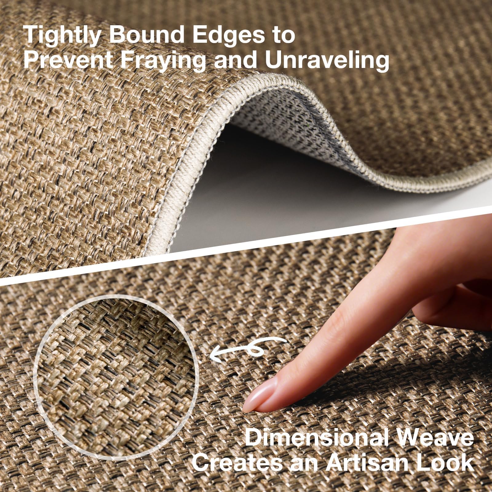 Sasttie rug with heavy-duty TPR backing stays put on busy floors.