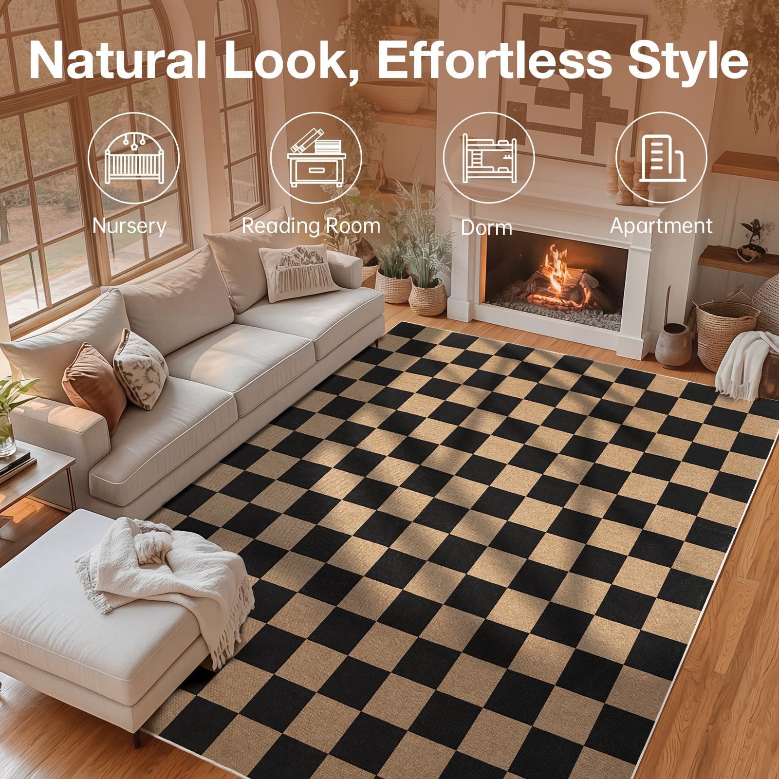 Sasttie high-traffic entryway floor mat hides dirt between cleanings.