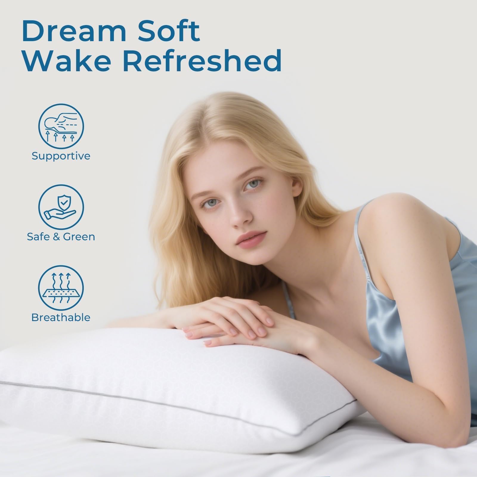 Pillow on bed with hotel-quality setup for restful nights