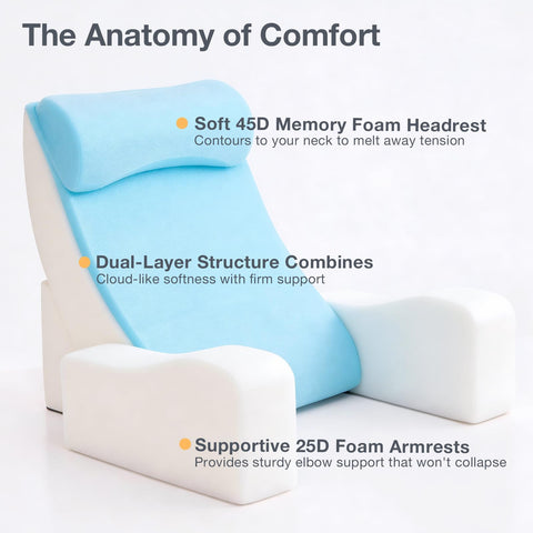 Sasttie Pillow with Side Pockets keeps essentials within reach.