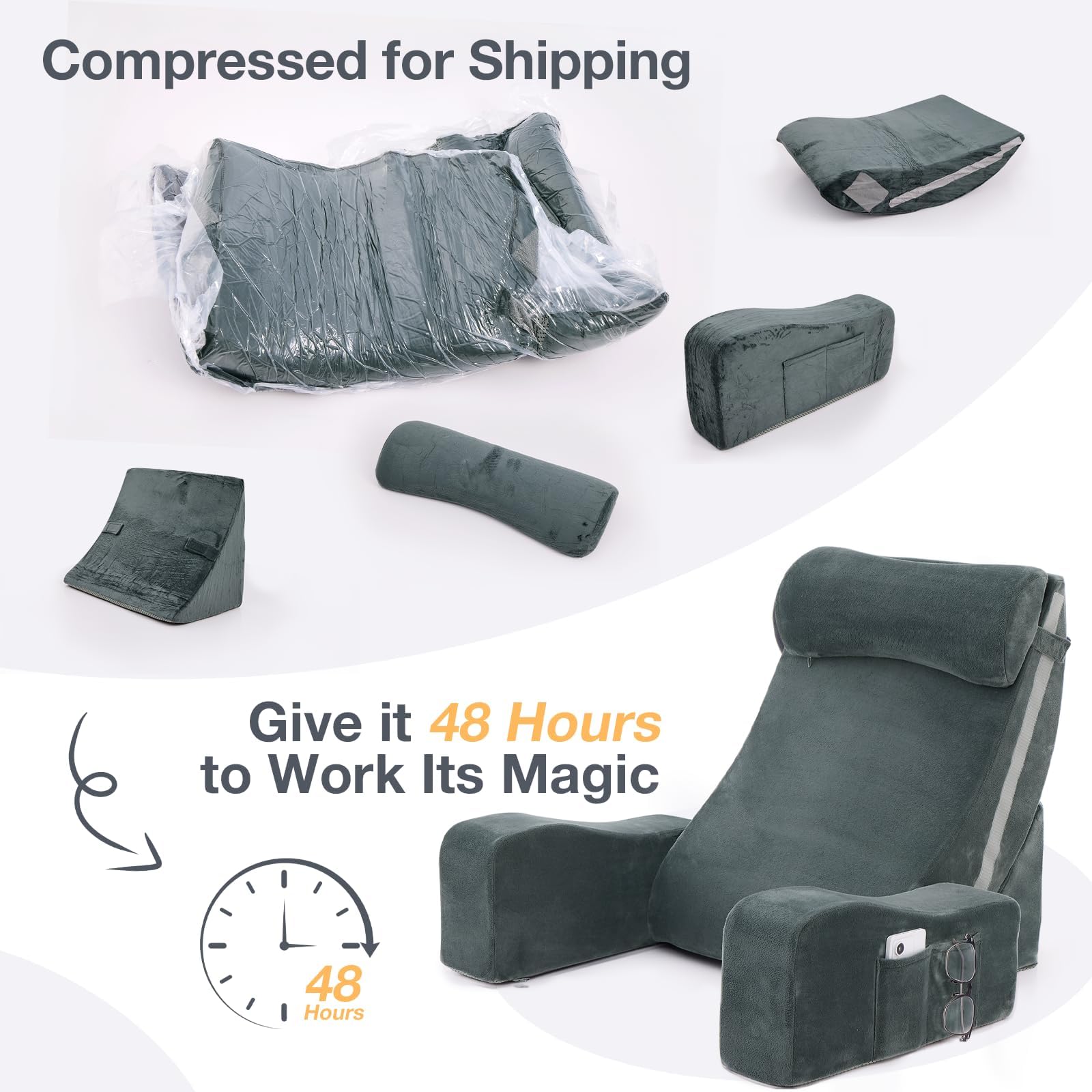 Sasttie Reading-Gaming-Relaxing Pillow suits daily lounging and focused tasks.