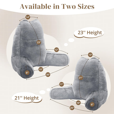 Sasttie Reading Pillow shows 21-inch height to improve posture during lounging