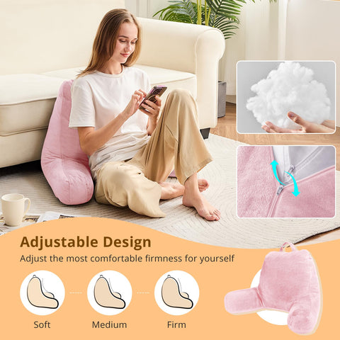 Sasttie velvet pillow features removable cover for easy washing.