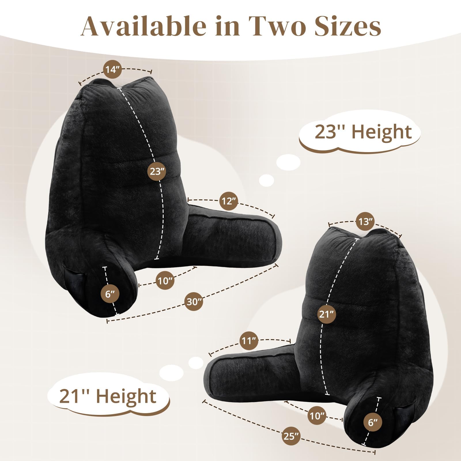 Sasttie Reading Pillow offers back and lumbar support for comfortable bed lounging.