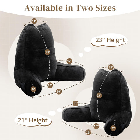 Sasttie Reading Pillow offers back and lumbar support for comfortable bed lounging.