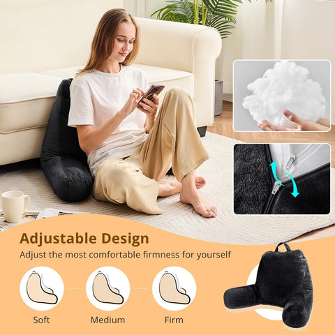 Sasttie Reading Pillow back-rest-support helps you sit up comfortably.