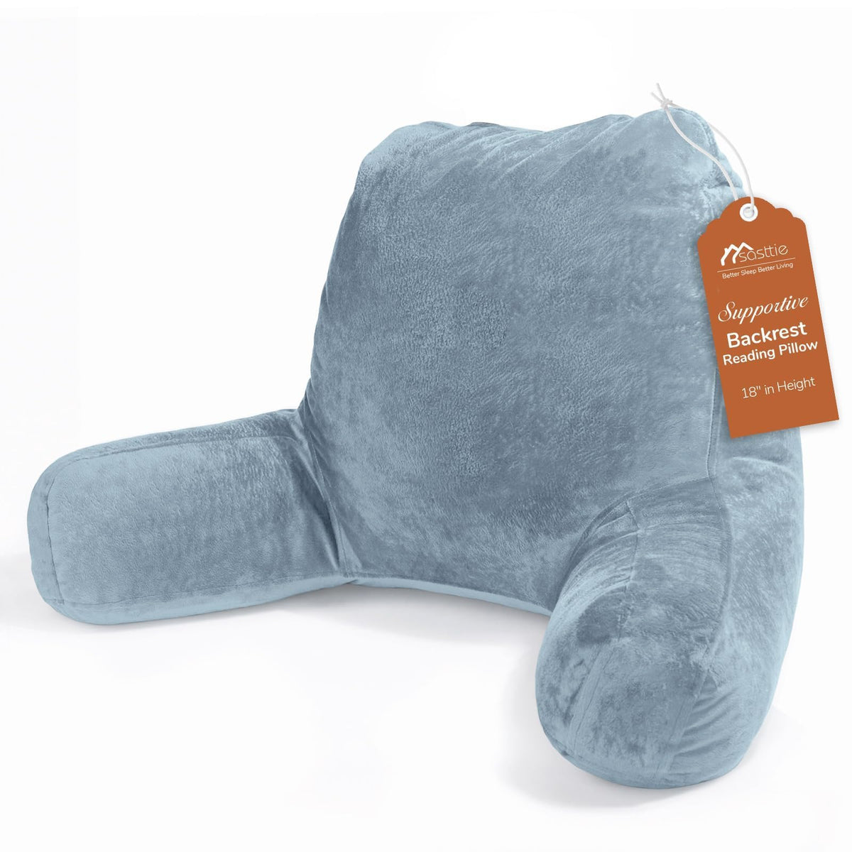 Sasttie reading pillow backrest in bed for comfortable sitting up