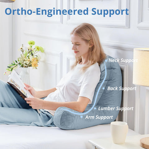 Sasttie reading pillow with built-in carry handle for portability