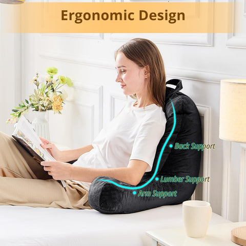 Sasttie Reading Pillow suited for couch use during evenings.