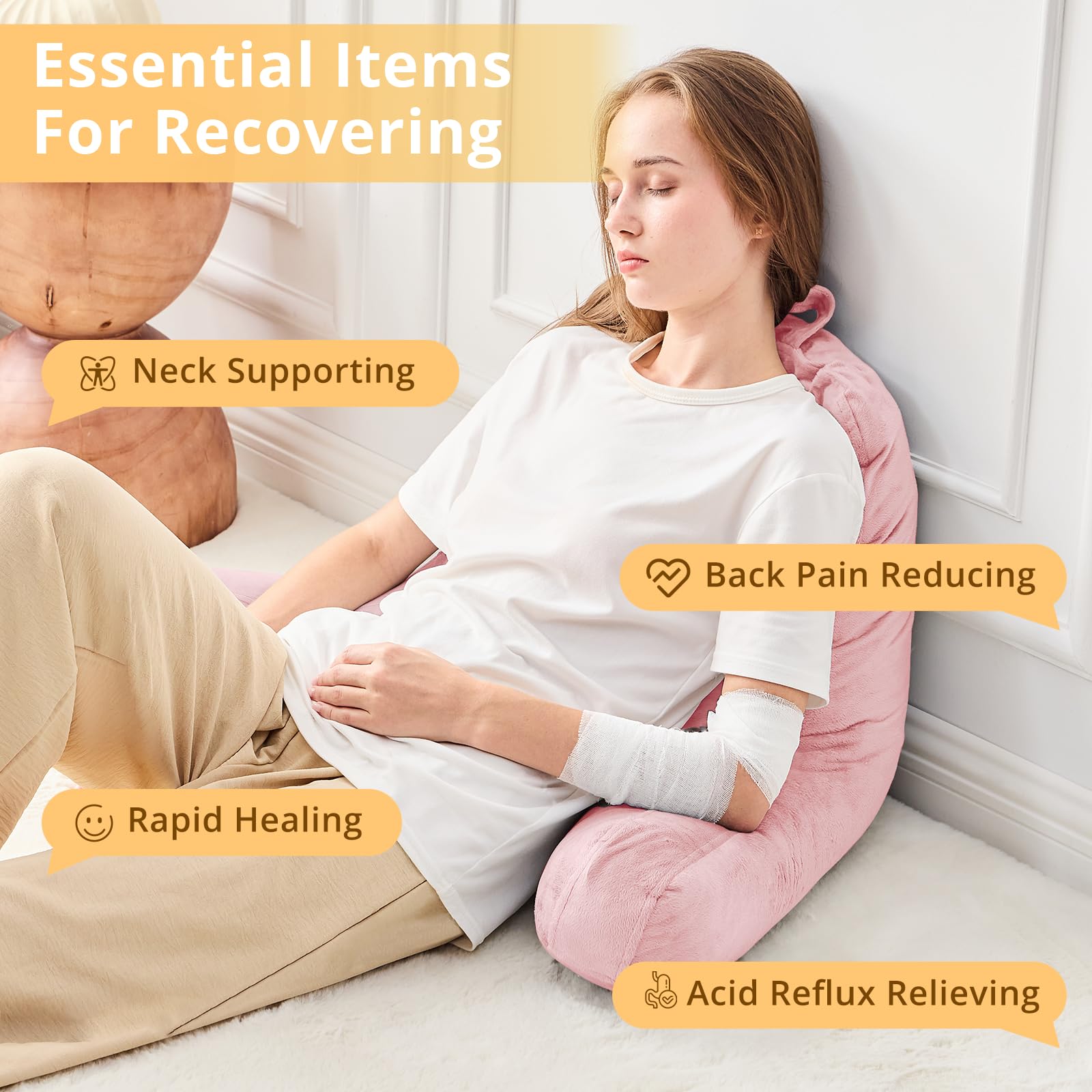 Sasttie high resilience filling supports comfortable posture while reading.