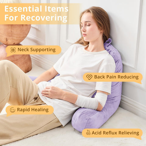 Sasttie reading pillow for floor use provides firm, comfy lumbar support