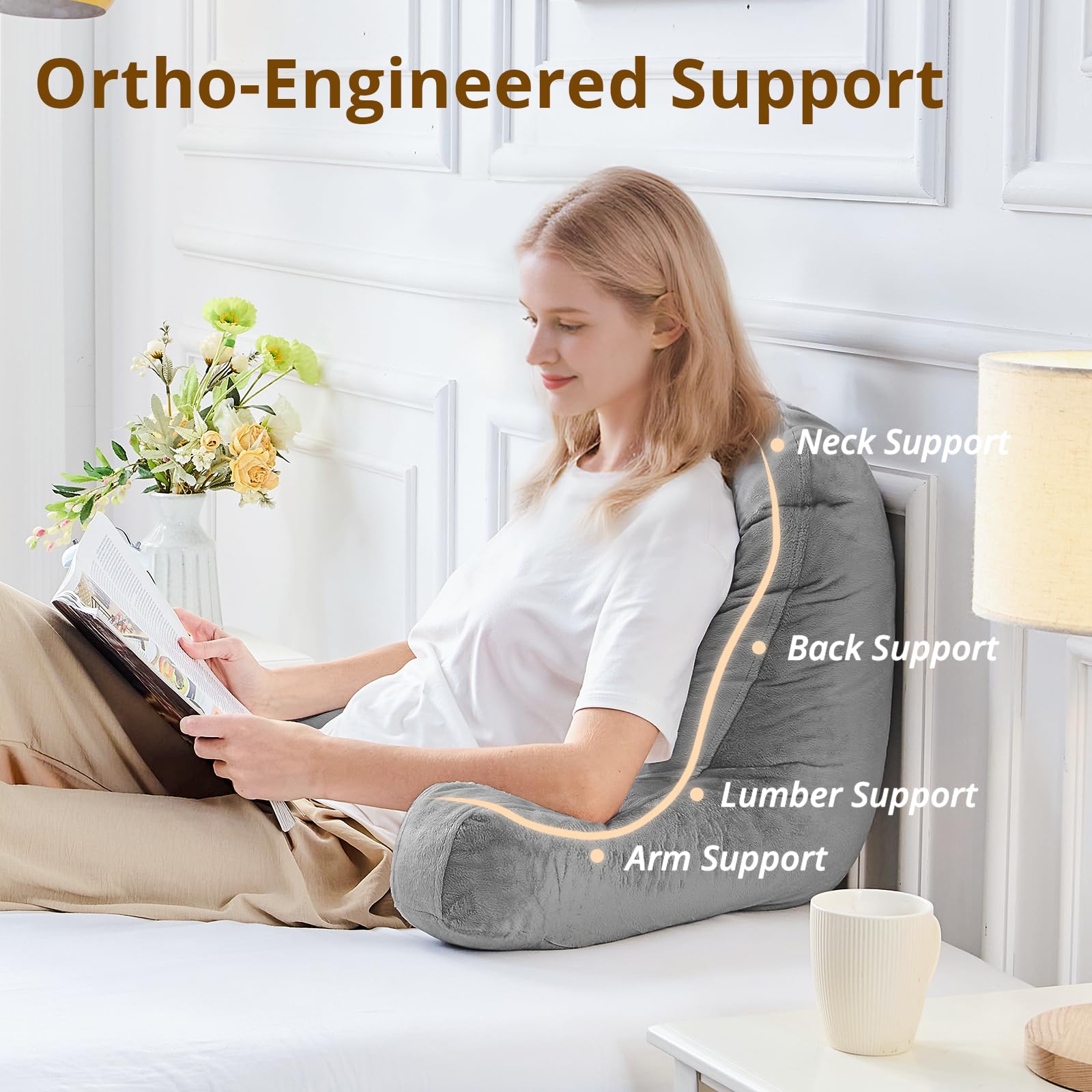 Sasttie reading pillow handle allows easy transport between rooms