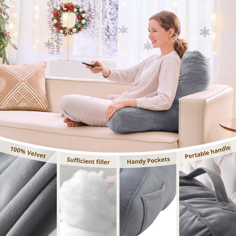 Sasttie Reading Pillow luxurious velvet exterior for a soft relaxation feel