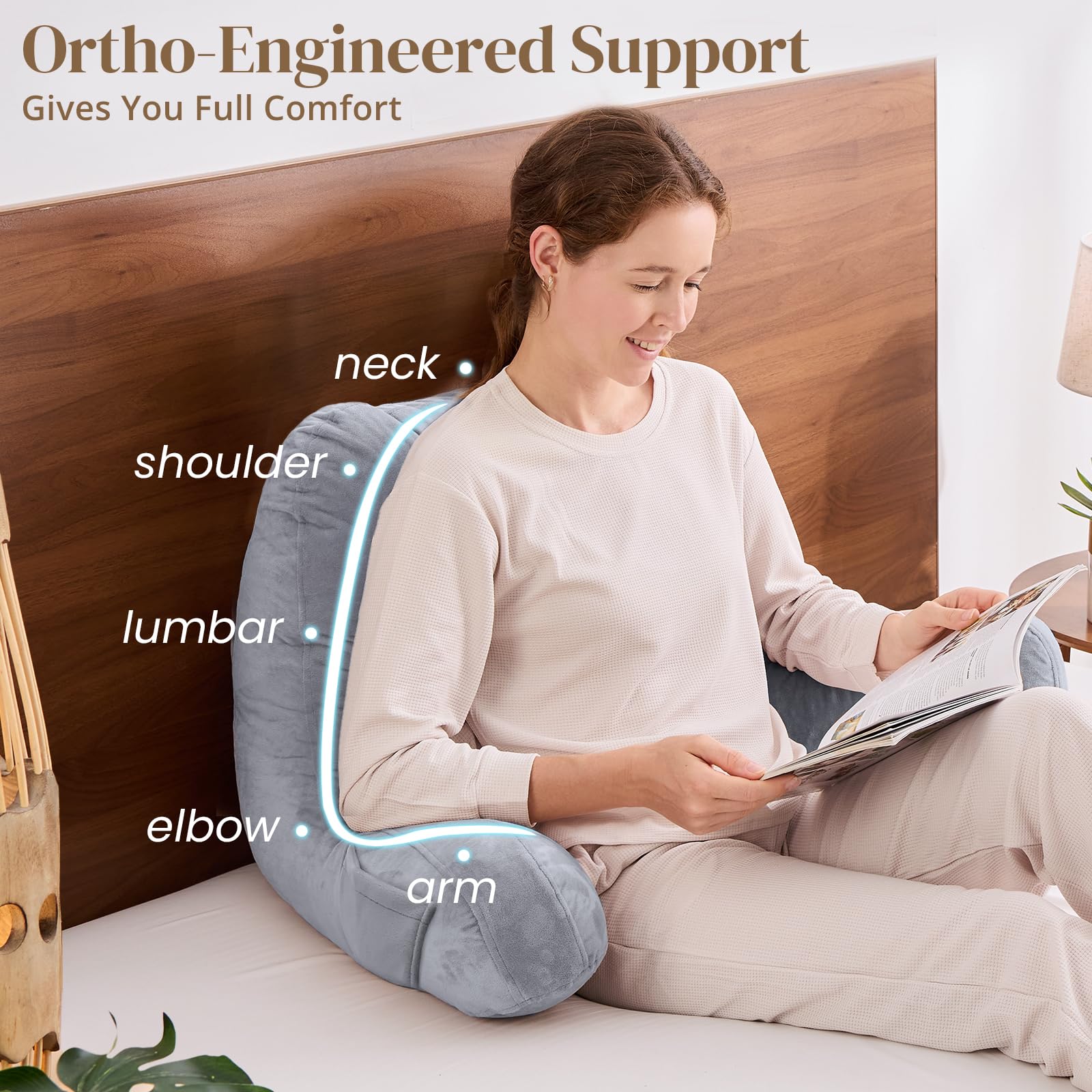 Sasttie Reading Pillow uses OEKO-TEX filling for safe, breathable support